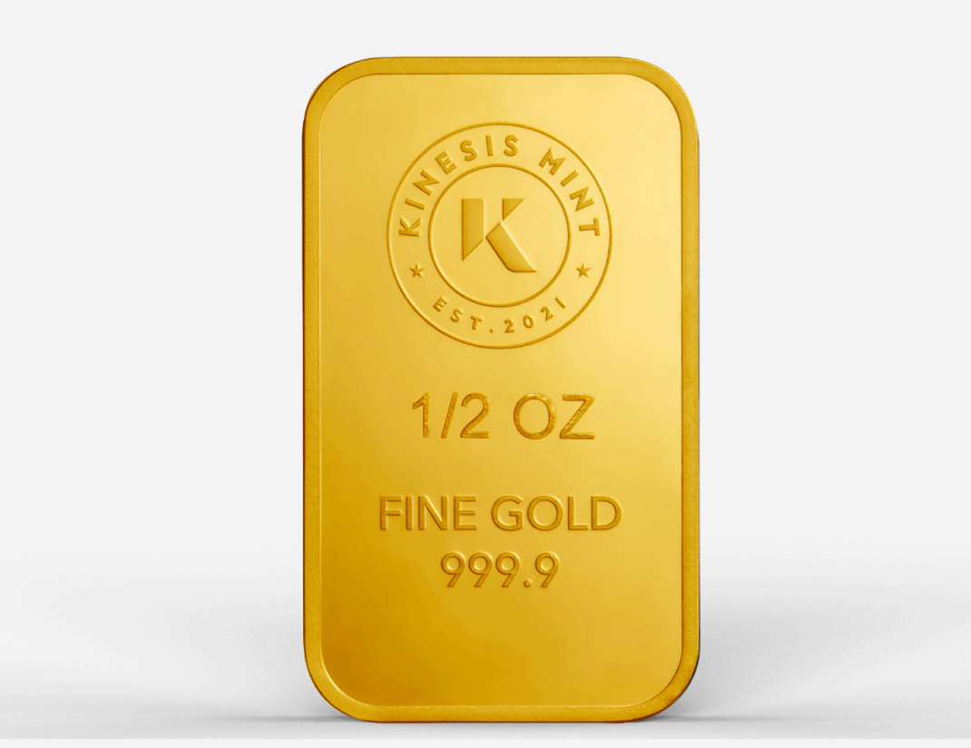 1/2oz Kinesis Themis Gold Bar 2021