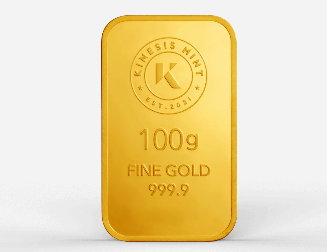 100g Kinesis Themis Gold Bar 2021