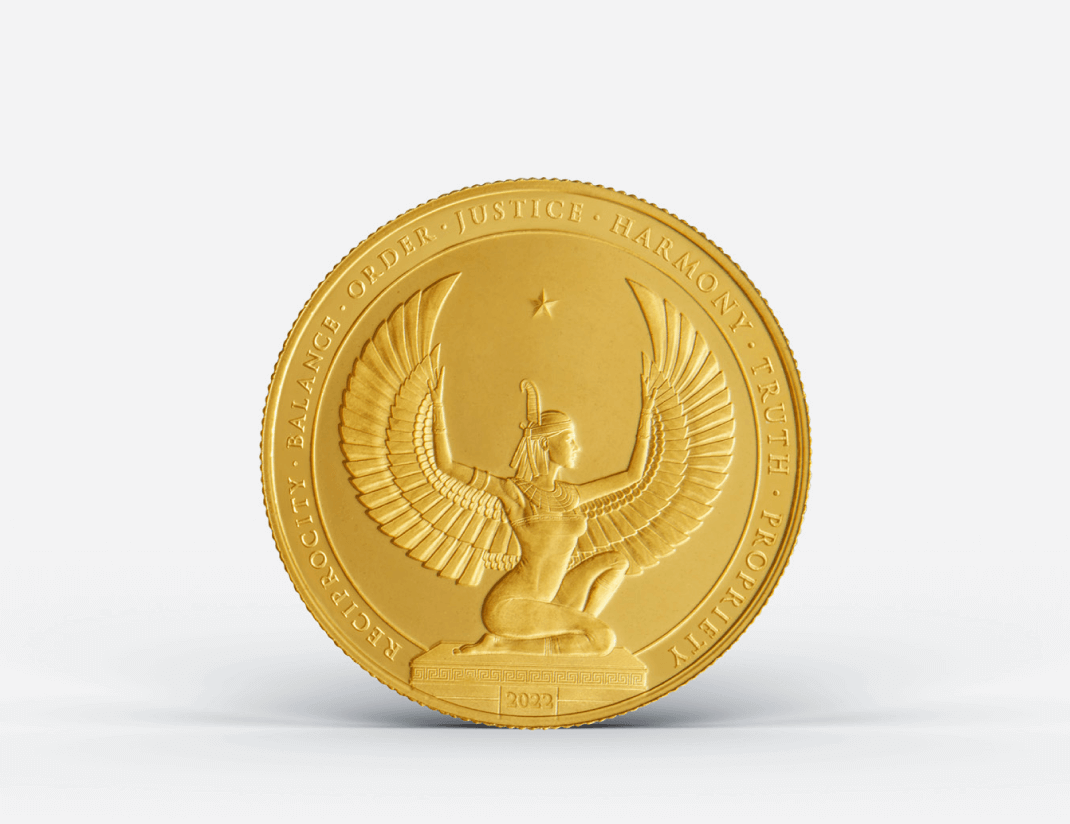 1oz Kinesis Ma’at Gold Coin 2022